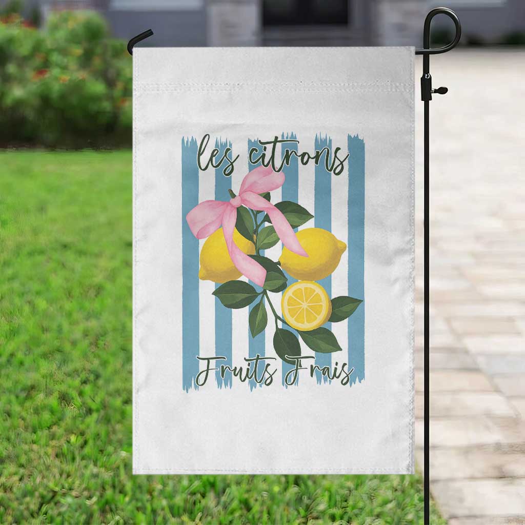 Funny Les Citrons Fruits Frais Garden Flag Summer Lemon Tropical Coquette - Wonder Print Shop