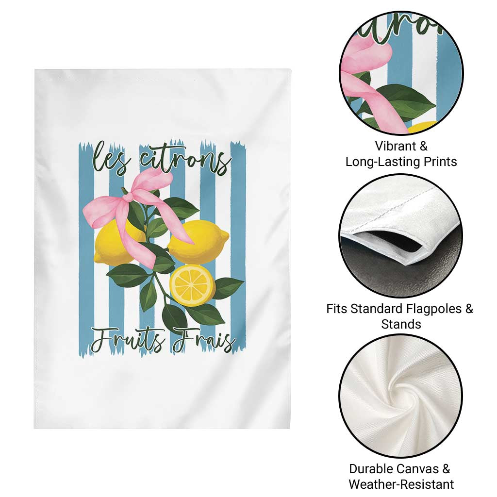 Funny Les Citrons Fruits Frais Garden Flag Summer Lemon Tropical Coquette - Wonder Print Shop