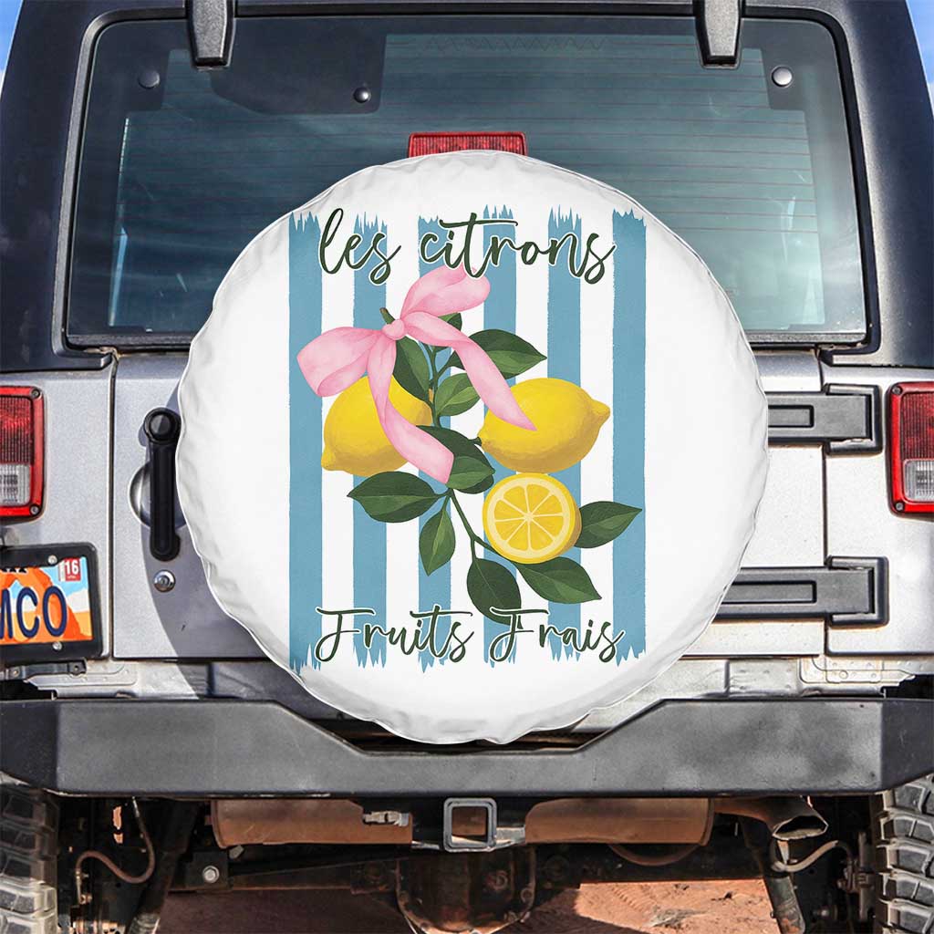 Funny Les Citrons Fruits Frais Spare Tire Cover Summer Lemon Tropical Coquette - Wonder Print Shop