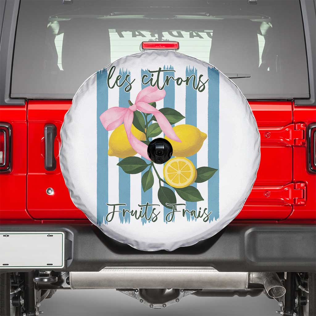Funny Les Citrons Fruits Frais Spare Tire Cover Summer Lemon Tropical Coquette - Wonder Print Shop