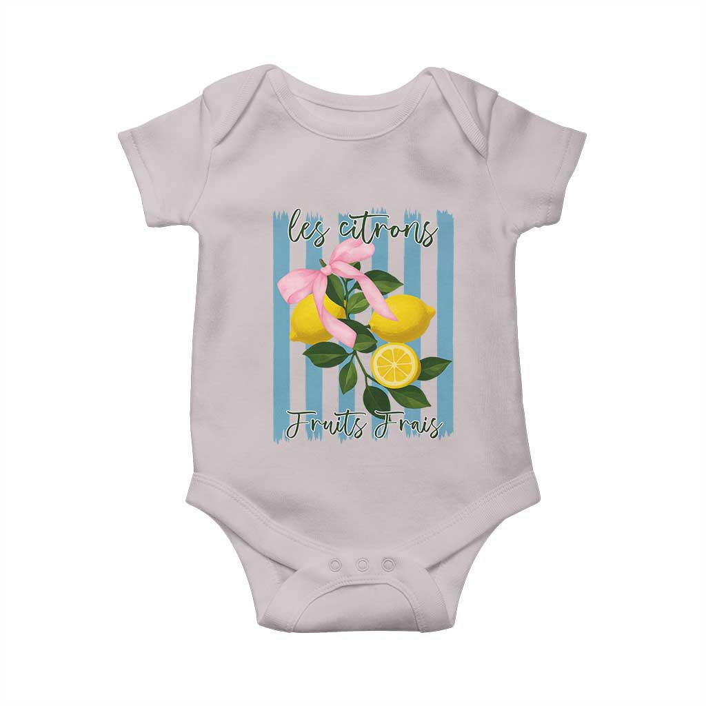 Funny Les Citrons Fruits Frais Baby Onesie Summer Lemon Tropical Coquette - Wonder Print Shop