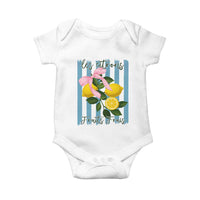 Funny Les Citrons Fruits Frais Baby Onesie Summer Lemon Tropical Coquette - Wonder Print Shop