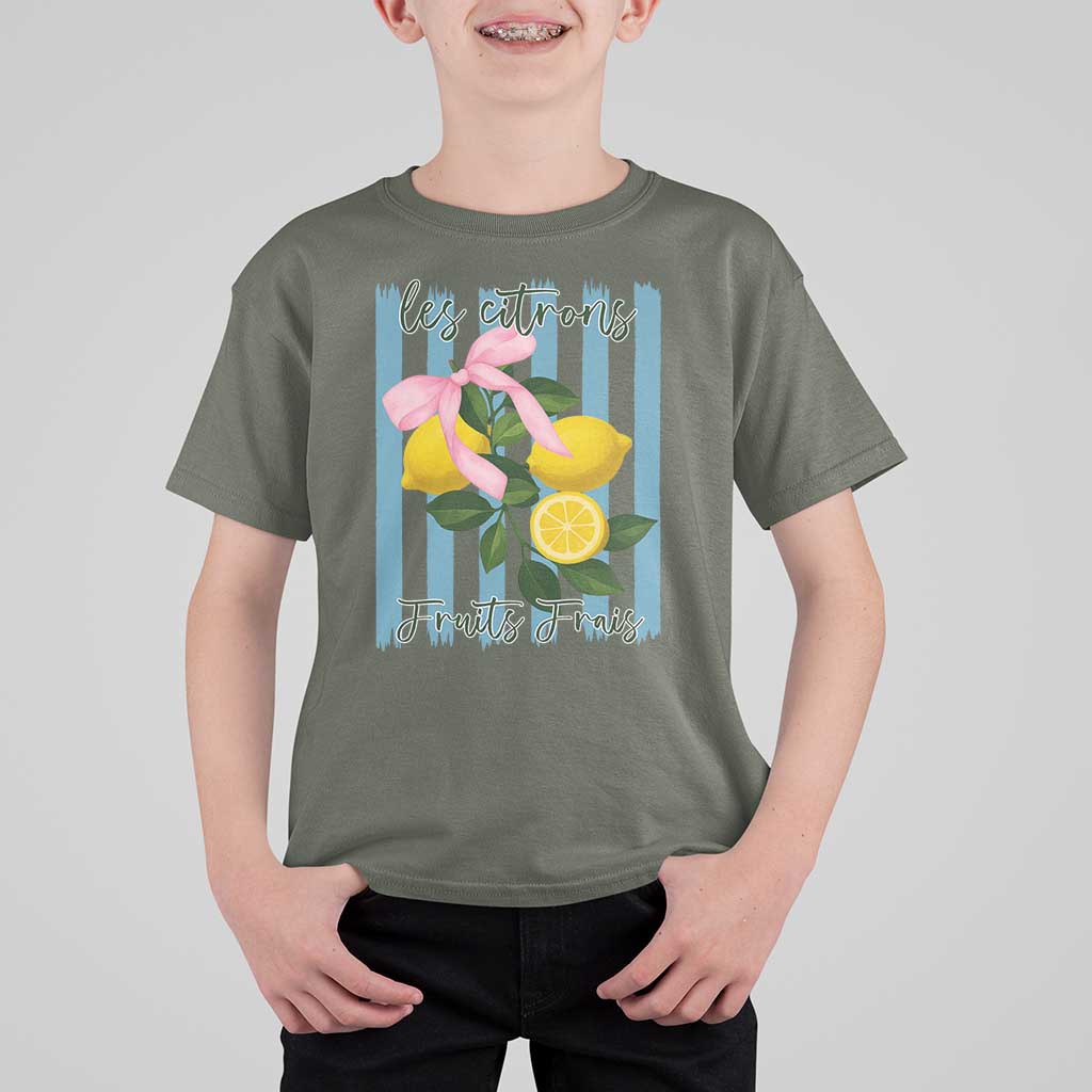 Funny Les Citrons Fruits Frais T Shirt For Kid Summer Lemon Tropical Coquette - Wonder Print Shop