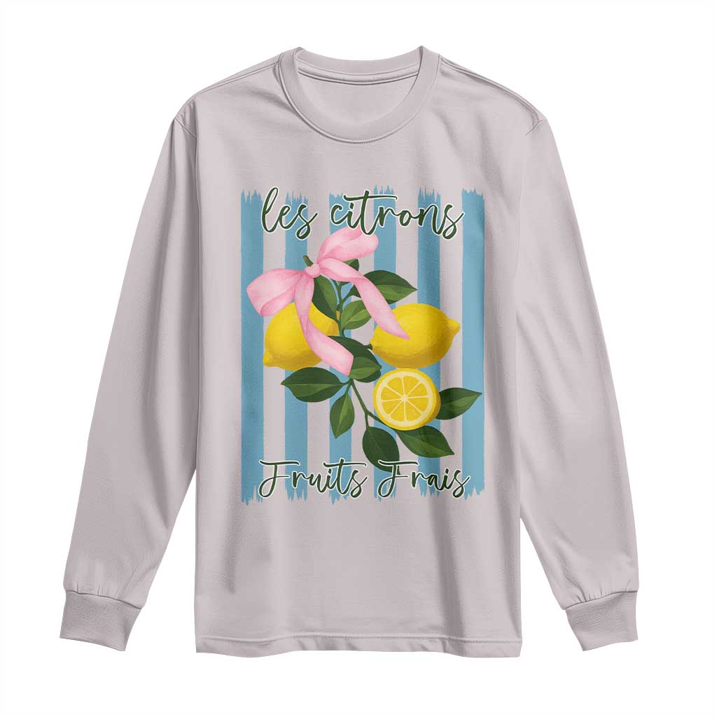 Funny Les Citrons Fruits Frais Long Sleeve Shirt Summer Lemon Tropical Coquette - Wonder Print Shop