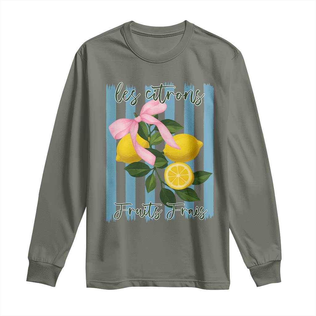 Funny Les Citrons Fruits Frais Long Sleeve Shirt Summer Lemon Tropical Coquette - Wonder Print Shop