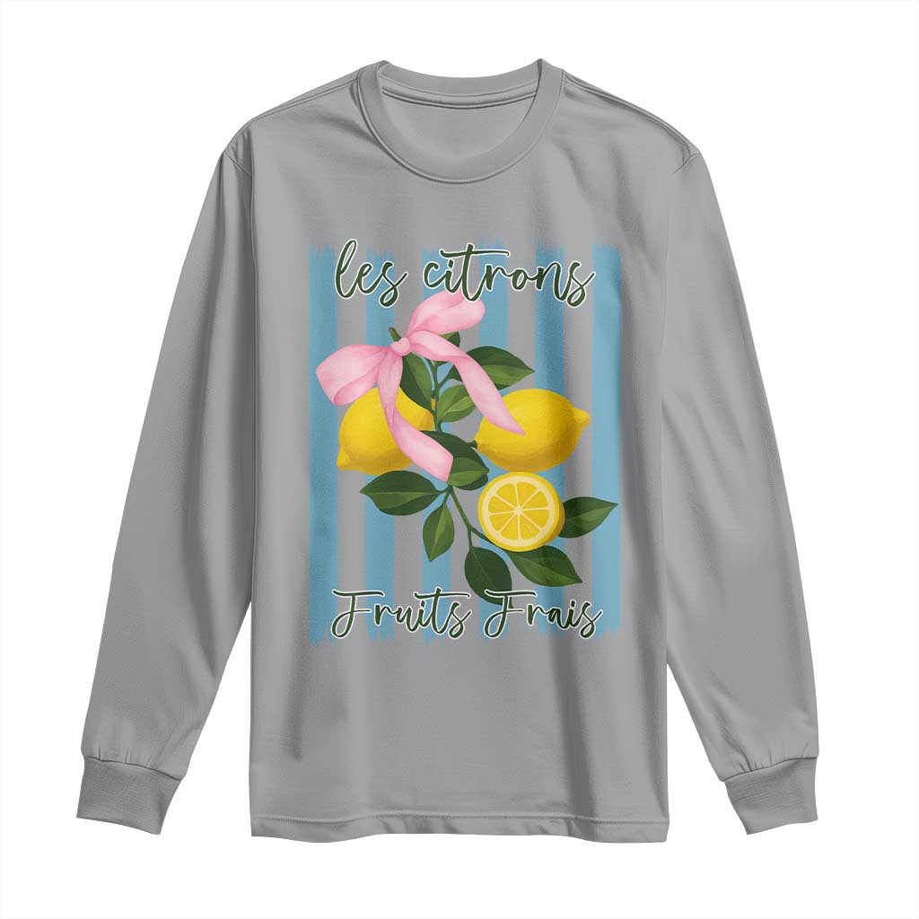 Funny Les Citrons Fruits Frais Long Sleeve Shirt Summer Lemon Tropical Coquette - Wonder Print Shop