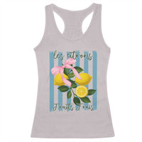 Funny Les Citrons Fruits Frais Racerback Tank Top Summer Lemon Tropical Coquette - Wonder Print Shop