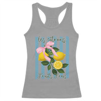 Funny Les Citrons Fruits Frais Racerback Tank Top Summer Lemon Tropical Coquette - Wonder Print Shop