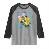 Funny Les Citrons Fruits Frais Raglan Shirt Summer Lemon Tropical Coquette - Wonder Print Shop