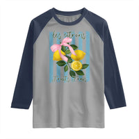 Funny Les Citrons Fruits Frais Raglan Shirt Summer Lemon Tropical Coquette - Wonder Print Shop