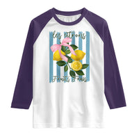 Funny Les Citrons Fruits Frais Raglan Shirt Summer Lemon Tropical Coquette - Wonder Print Shop