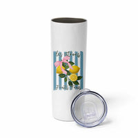 Funny Les Citrons Fruits Frais Skinny Tumbler Summer Lemon Tropical Coquette - Wonder Print Shop