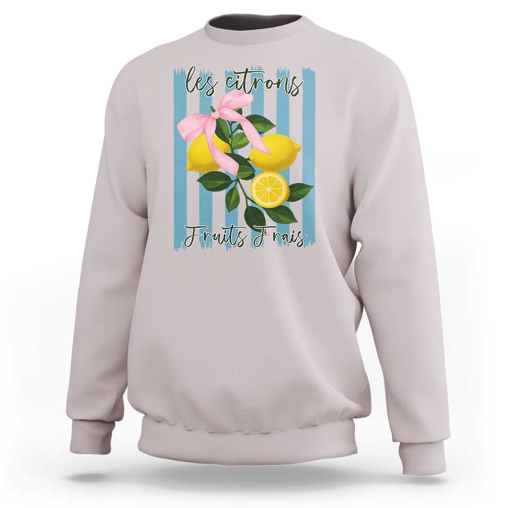 Funny Les Citrons Fruits Frais Sweatshirt Summer Lemon Tropical Coquette - Wonder Print Shop