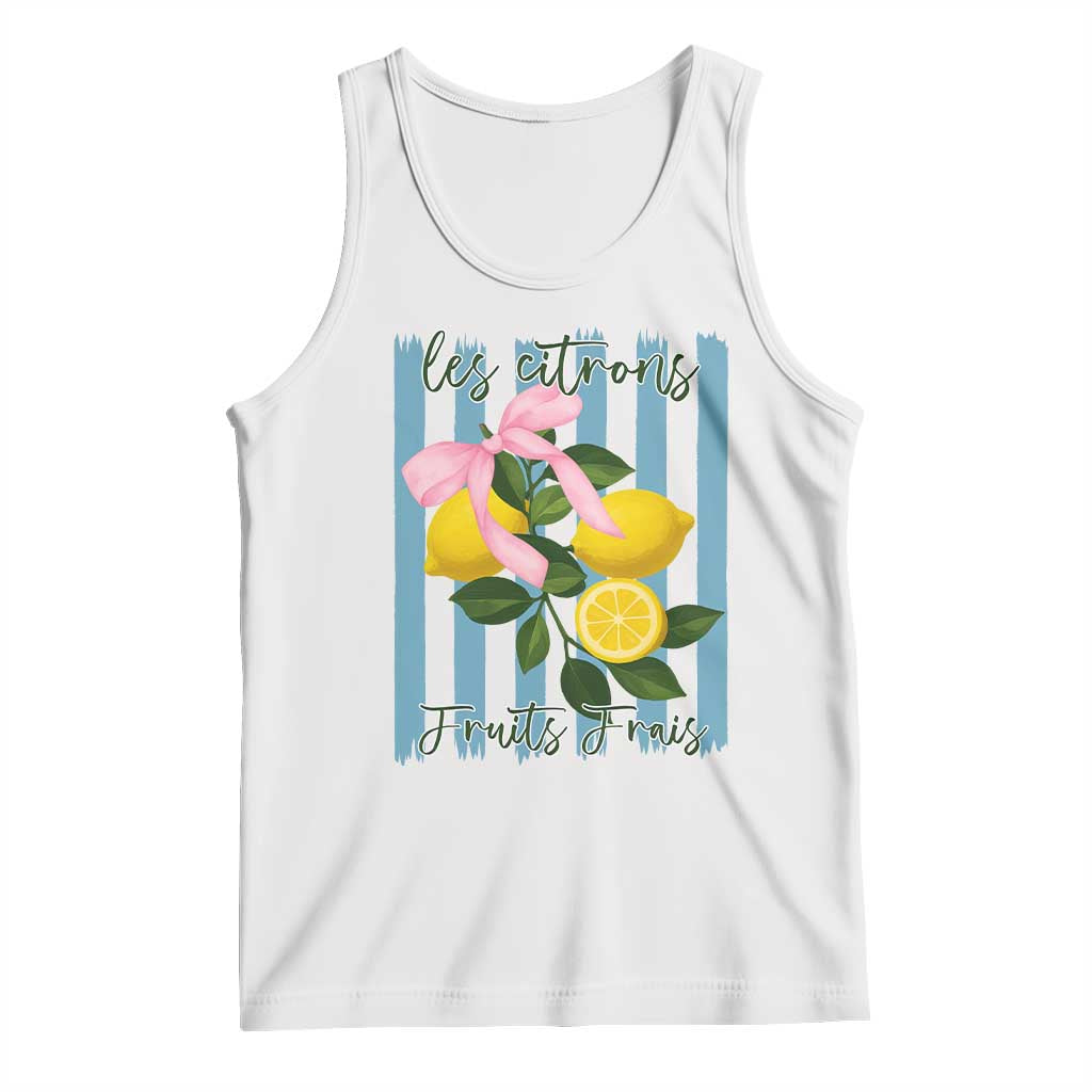 Funny Les Citrons Fruits Frais Tank Top Summer Lemon Tropical Coquette - Wonder Print Shop