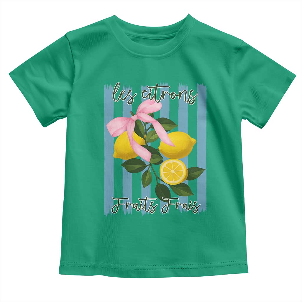 Funny Les Citrons Fruits Frais Toddler T Shirt Summer Lemon Tropical Coquette - Wonder Print Shop
