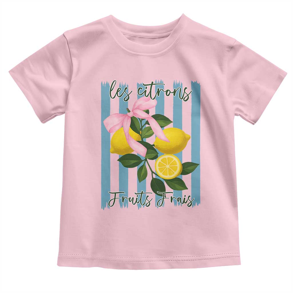 Funny Les Citrons Fruits Frais Toddler T Shirt Summer Lemon Tropical Coquette - Wonder Print Shop