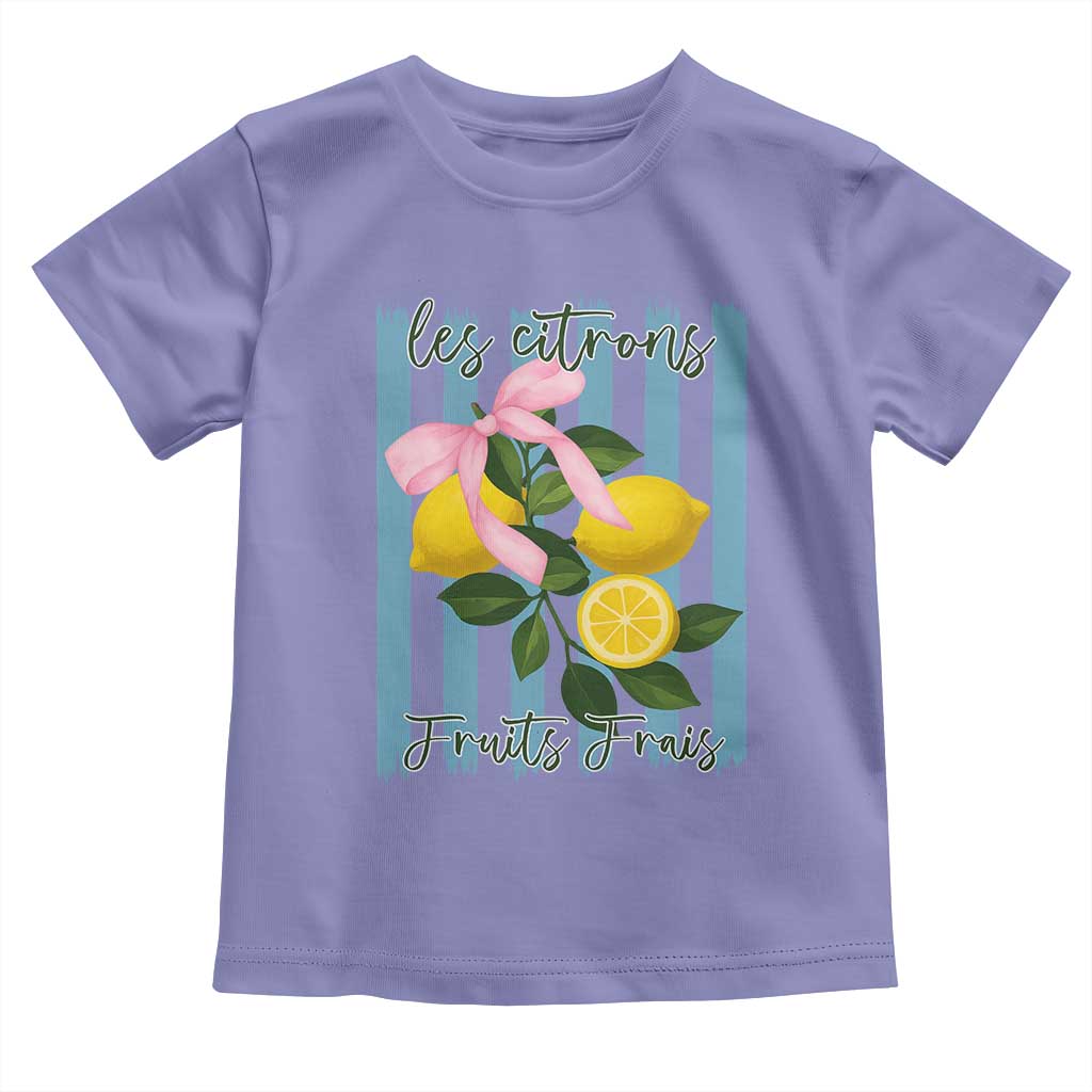 Funny Les Citrons Fruits Frais Toddler T Shirt Summer Lemon Tropical Coquette - Wonder Print Shop