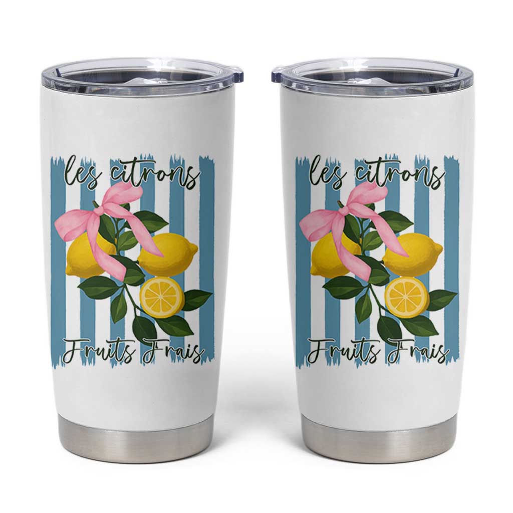 Funny Les Citrons Fruits Frais Tumbler Cup Summer Lemon Tropical Coquette - Wonder Print Shop