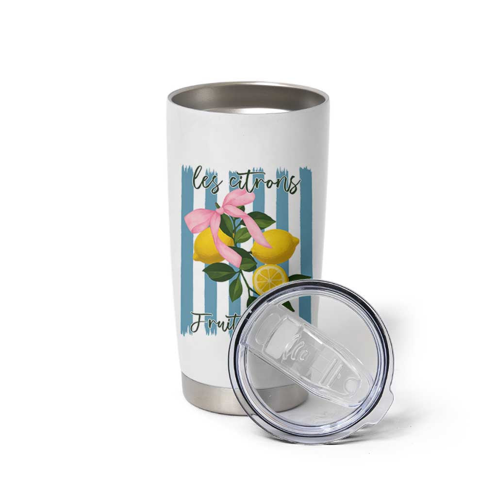 Funny Les Citrons Fruits Frais Tumbler Cup Summer Lemon Tropical Coquette - Wonder Print Shop