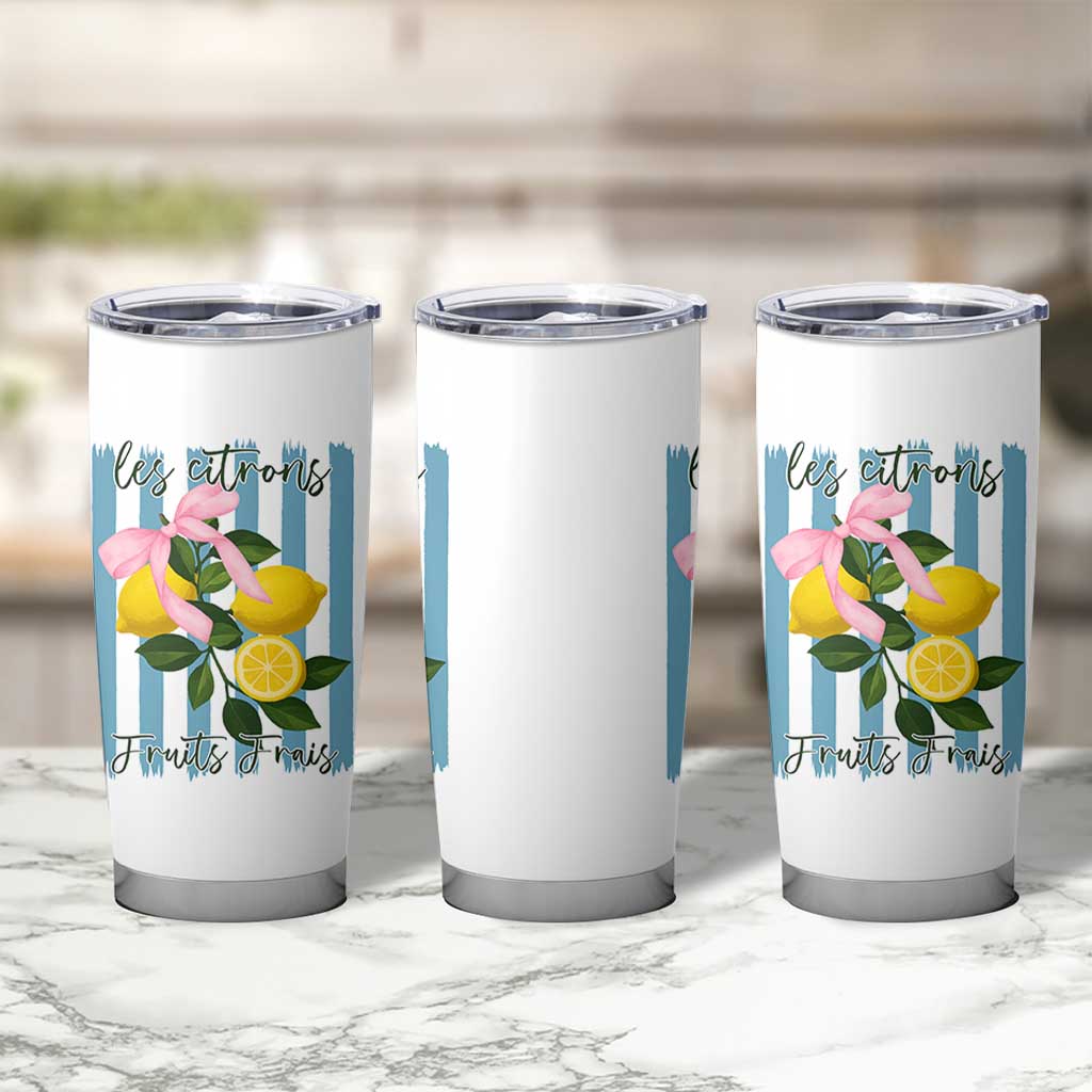 Funny Les Citrons Fruits Frais Tumbler Cup Summer Lemon Tropical Coquette - Wonder Print Shop