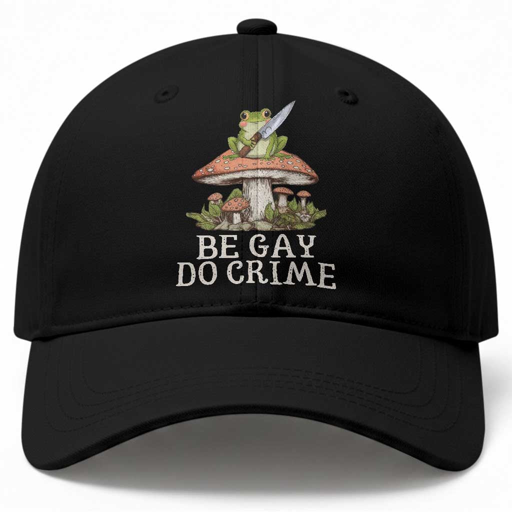Funny Be Gay Do Crime Baseball Cap LGBTQ Pride Gay Frog