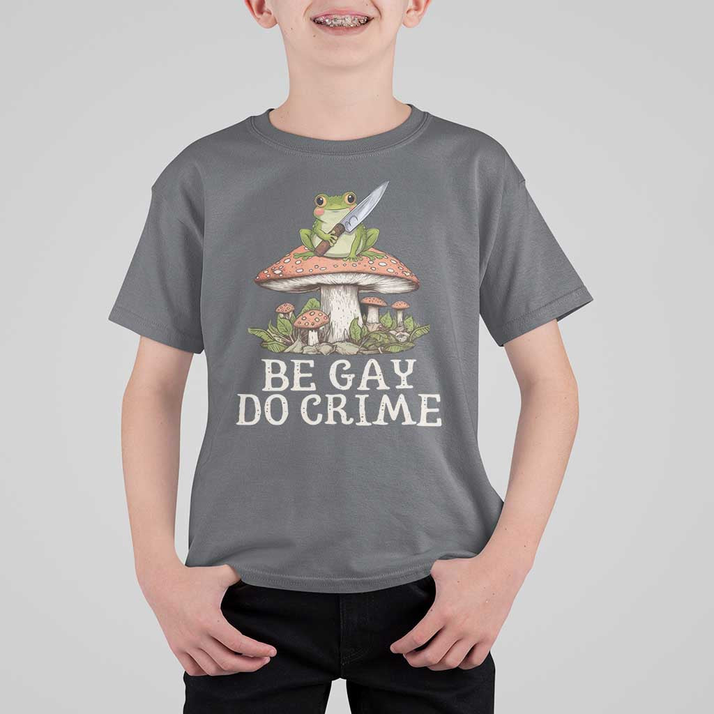 Funny Be Gay Do Crime T Shirt For Kid LGBTQ Pride Gay Frog