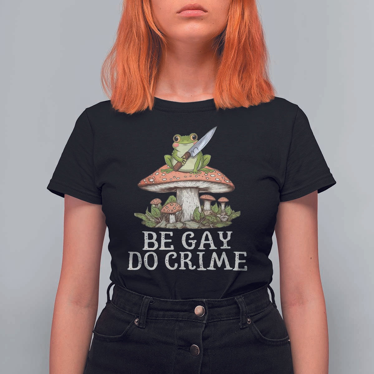 Funny Be Gay Do Crime T Shirt For Women LGBTQ Pride Gay Frog