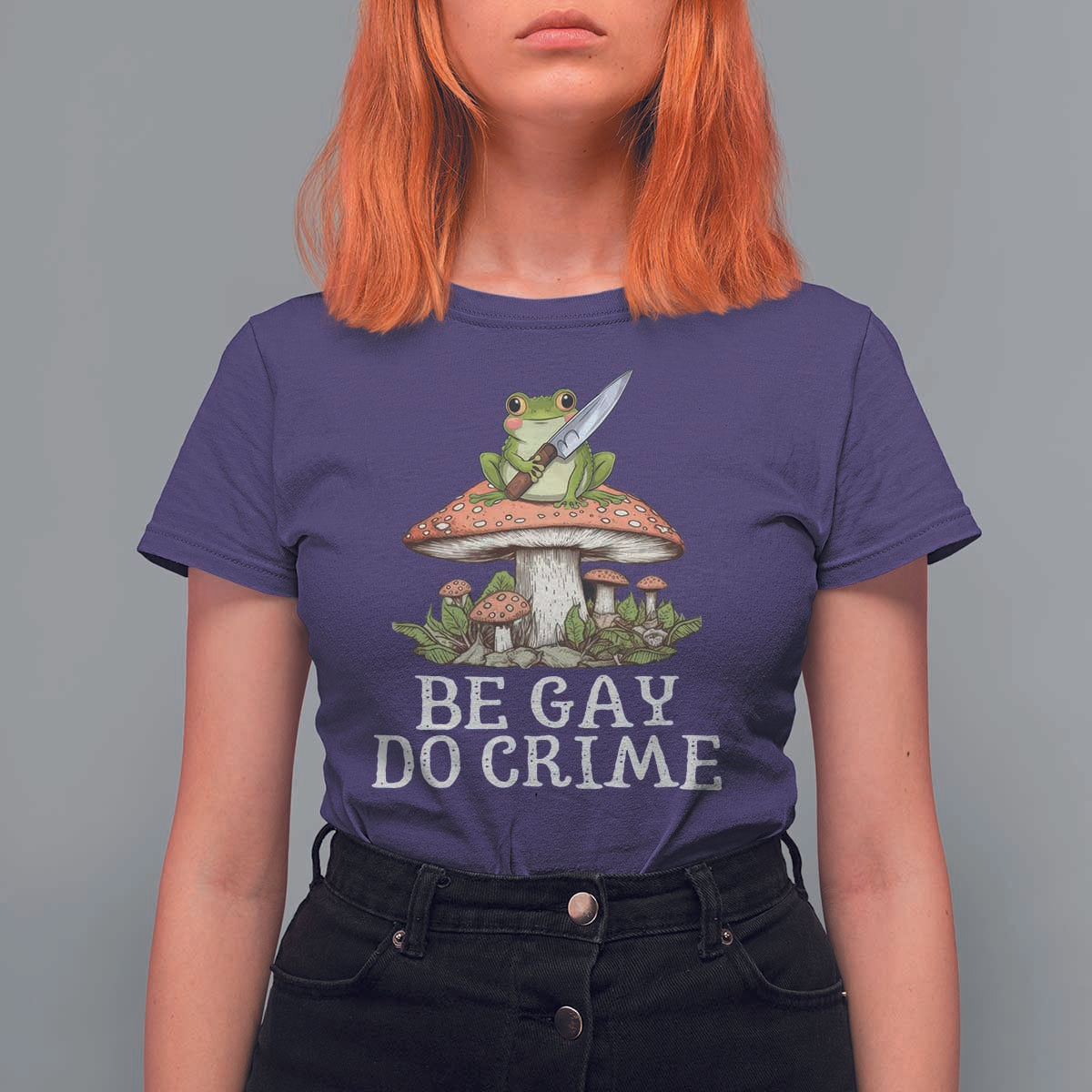 Funny Be Gay Do Crime T Shirt For Women LGBTQ Pride Gay Frog