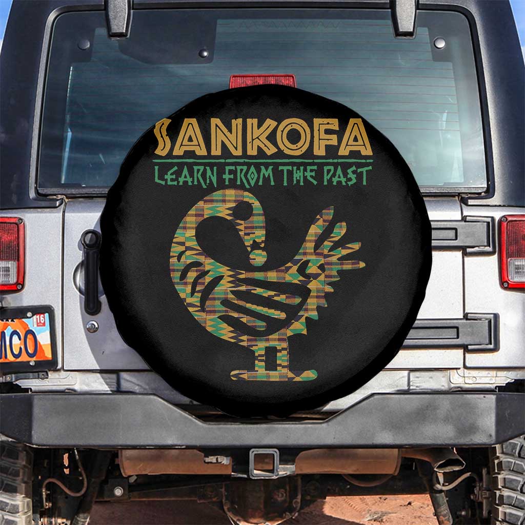 Sankofa Learn From The Past Spare Tire Cover African Bird Black History Akan Pattern