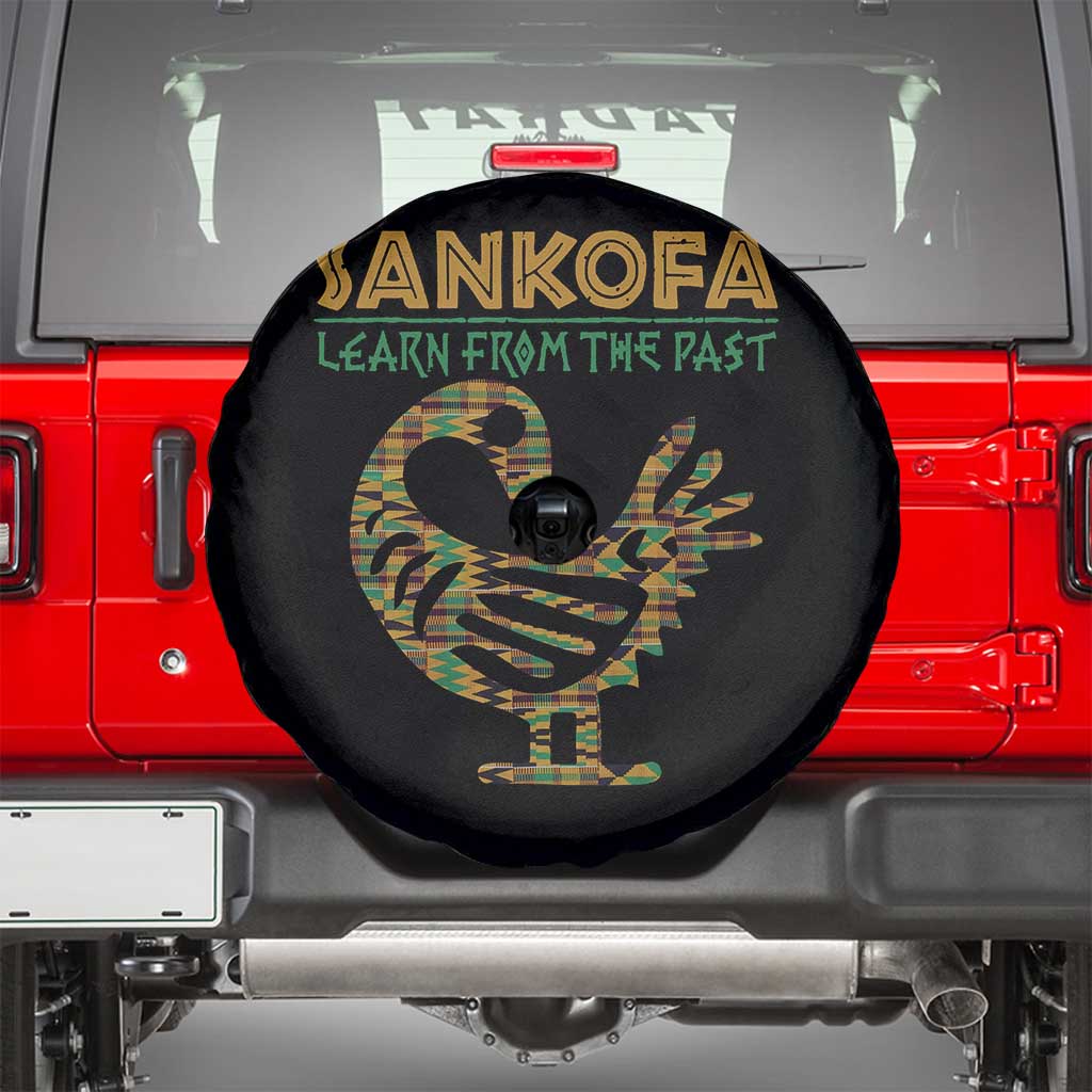Sankofa Learn From The Past Spare Tire Cover African Bird Black History Akan Pattern