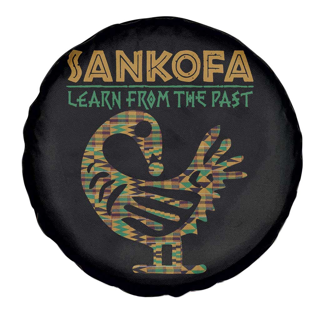 Sankofa Learn From The Past Spare Tire Cover African Bird Black History Akan Pattern