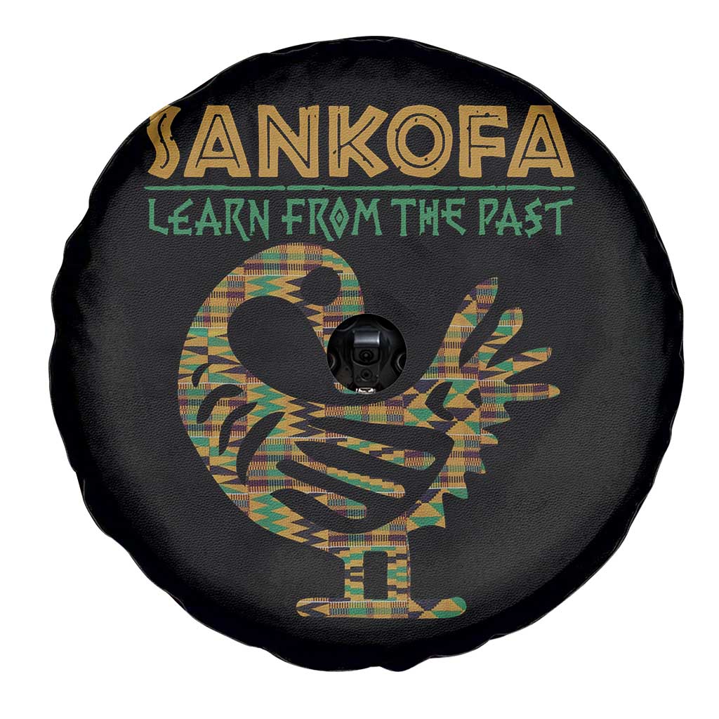 Sankofa Learn From The Past Spare Tire Cover African Bird Black History Akan Pattern