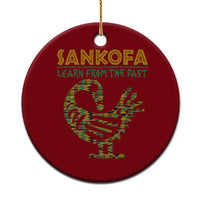 Sankofa Learn From The Past Ceramic Ornament African Bird Black History Akan Pattern