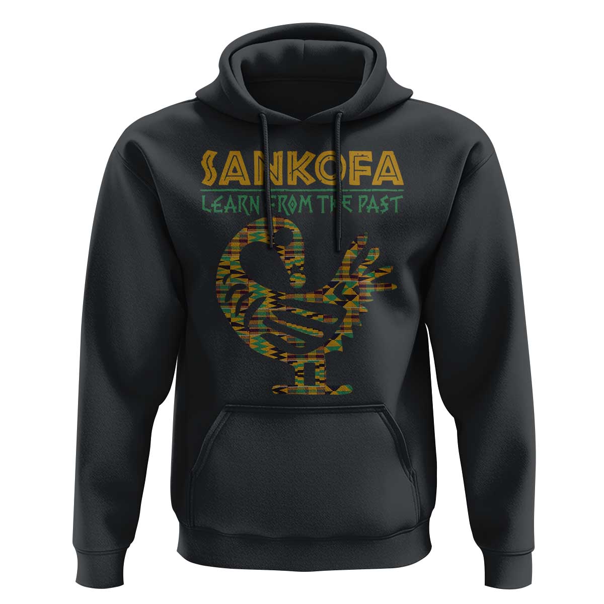Sankofa Learn From The Past Hoodie African Bird Black History Akan Pattern