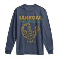 Sankofa Learn From The Past Long Sleeve Shirt African Bird Black History Akan Pattern