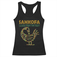 Sankofa Learn From The Past Racerback Tank Top African Bird Black History Akan Pattern