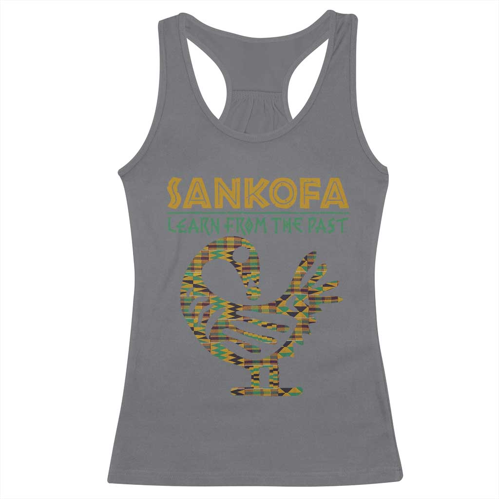 Sankofa Learn From The Past Racerback Tank Top African Bird Black History Akan Pattern