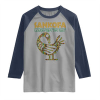 Sankofa Learn From The Past Raglan Shirt African Bird Black History Akan Pattern