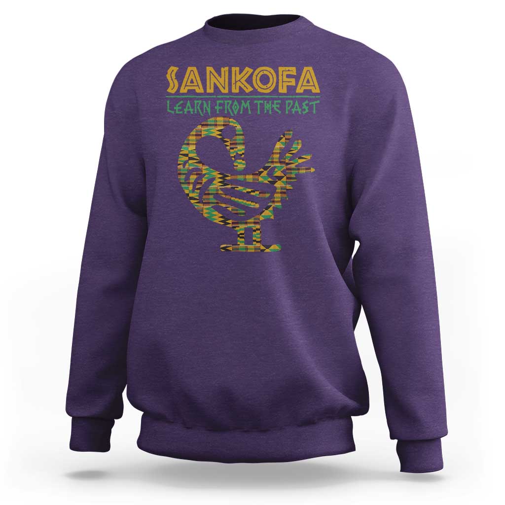 Sankofa Learn From The Past Sweatshirt African Bird Black History Akan Pattern