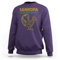 Sankofa Learn From The Past Sweatshirt African Bird Black History Akan Pattern
