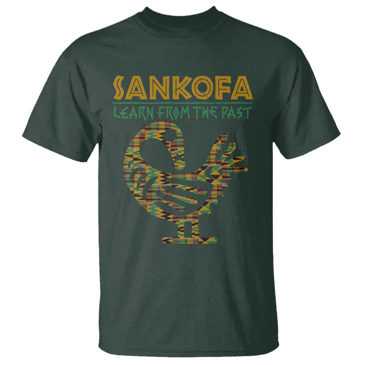 Sankofa Learn From The Past T Shirt African Bird Black History Akan Pattern