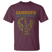 Sankofa Learn From The Past T Shirt African Bird Black History Akan Pattern