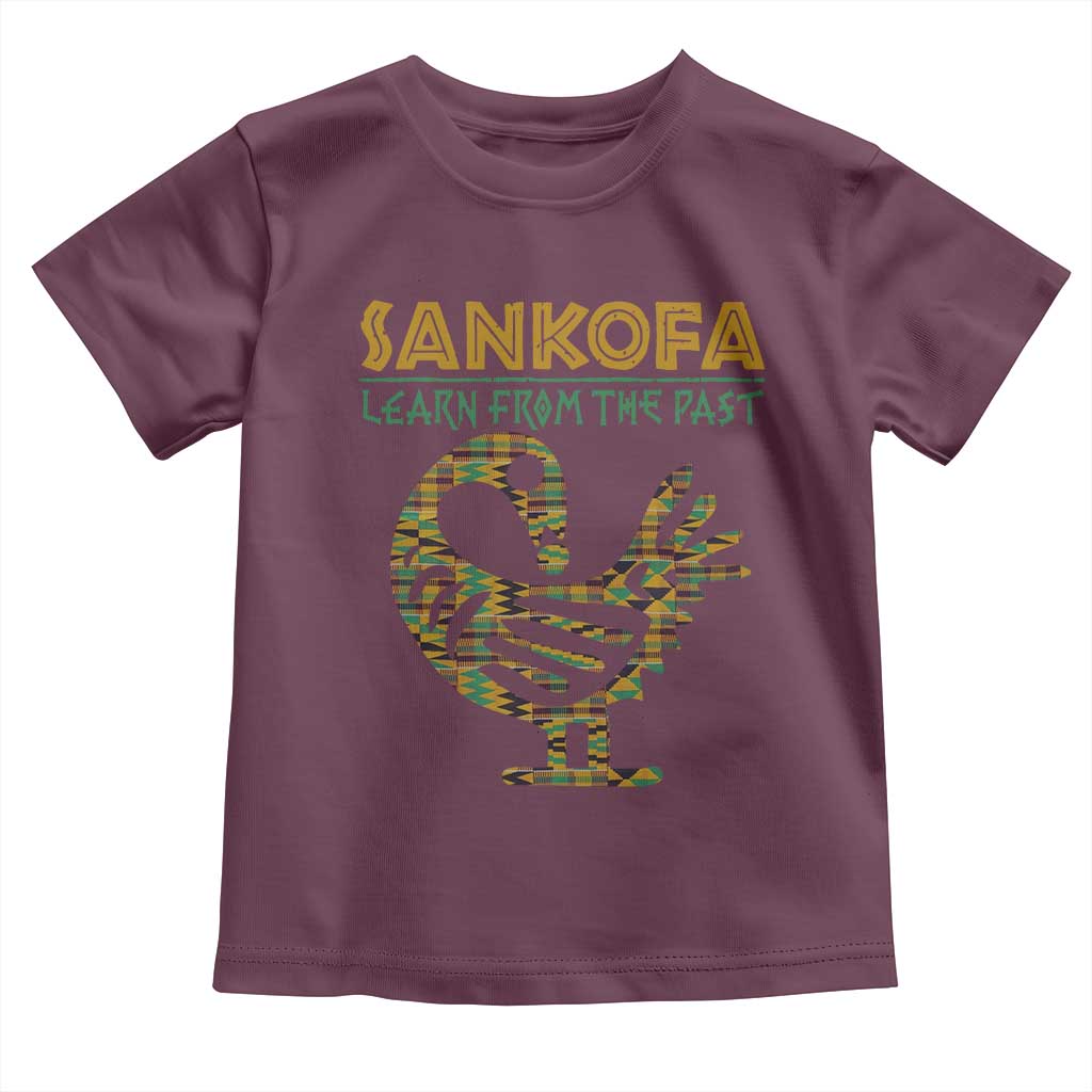 Sankofa Learn From The Past Toddler T Shirt African Bird Black History Akan Pattern
