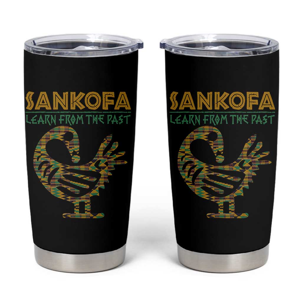 Sankofa Learn From The Past Tumbler Cup African Bird Black History Akan Pattern