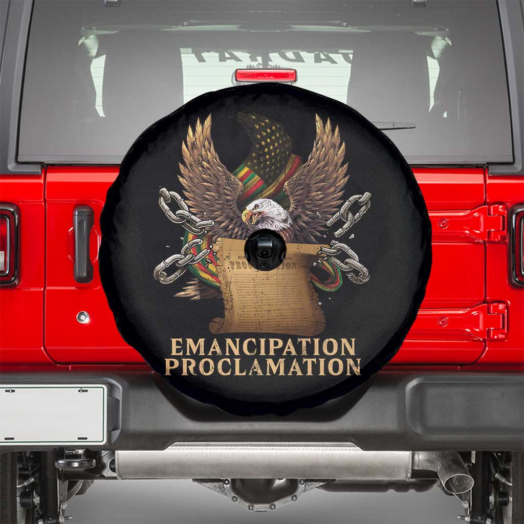 Emancipation Proclamation Spare Tire Cover Juneteenth End of Slavery Bald Eagle