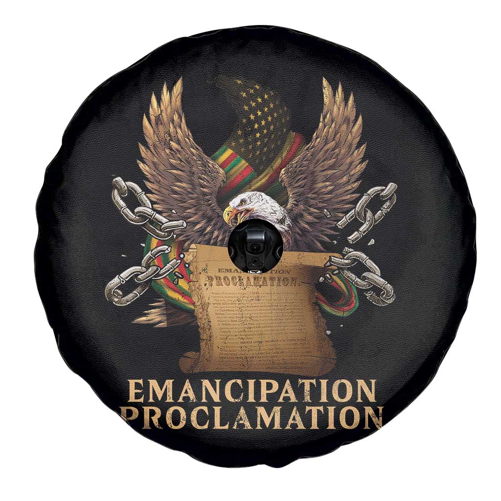 Emancipation Proclamation Spare Tire Cover Juneteenth End of Slavery Bald Eagle