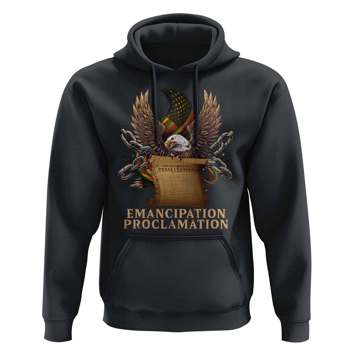 Emancipation Proclamation Hoodie Juneteenth End of Slavery Bald Eagle