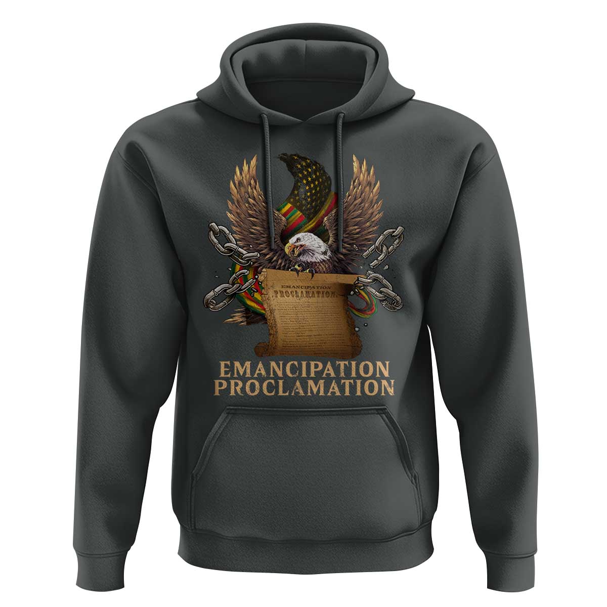 Emancipation Proclamation Hoodie Juneteenth End of Slavery Bald Eagle