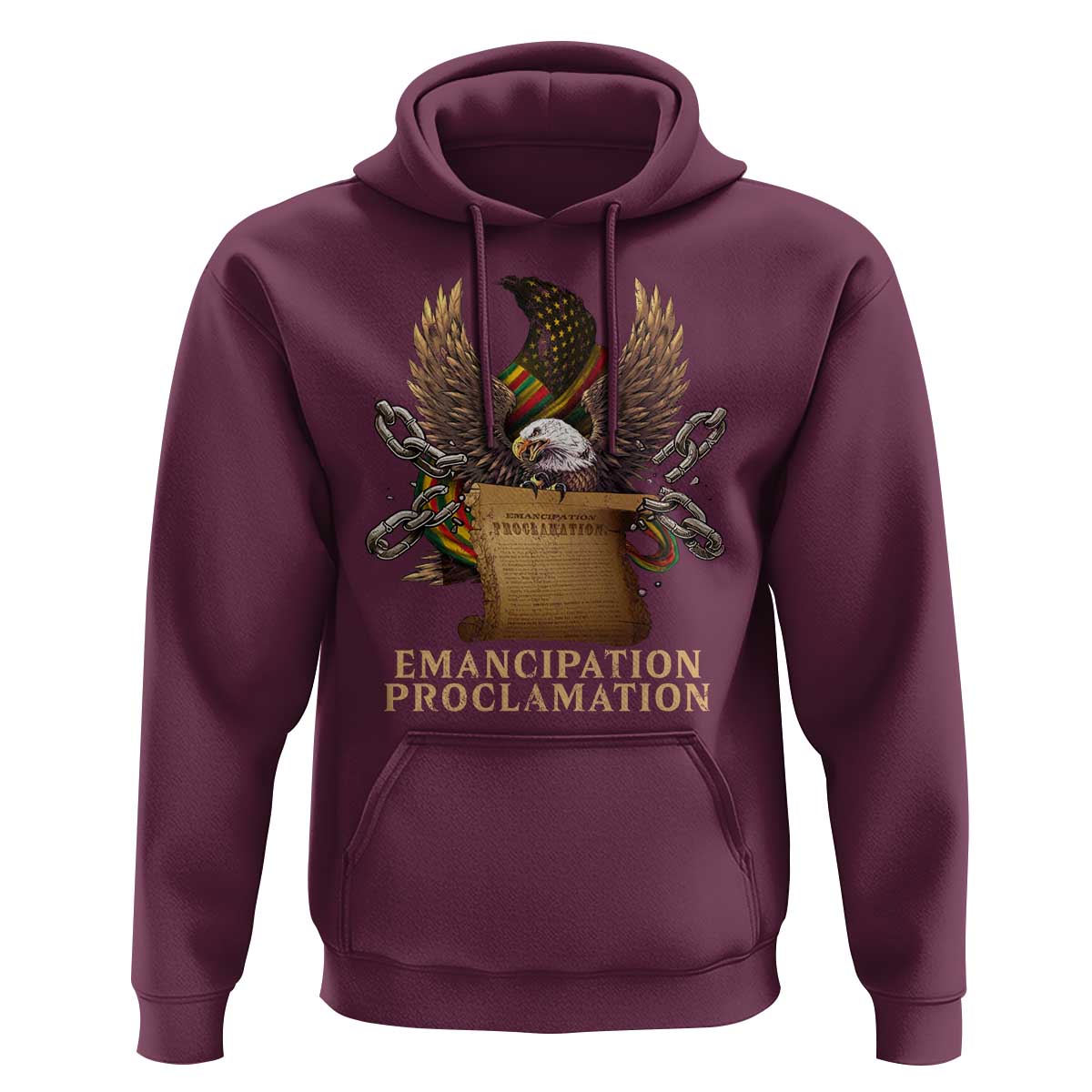 Emancipation Proclamation Hoodie Juneteenth End of Slavery Bald Eagle