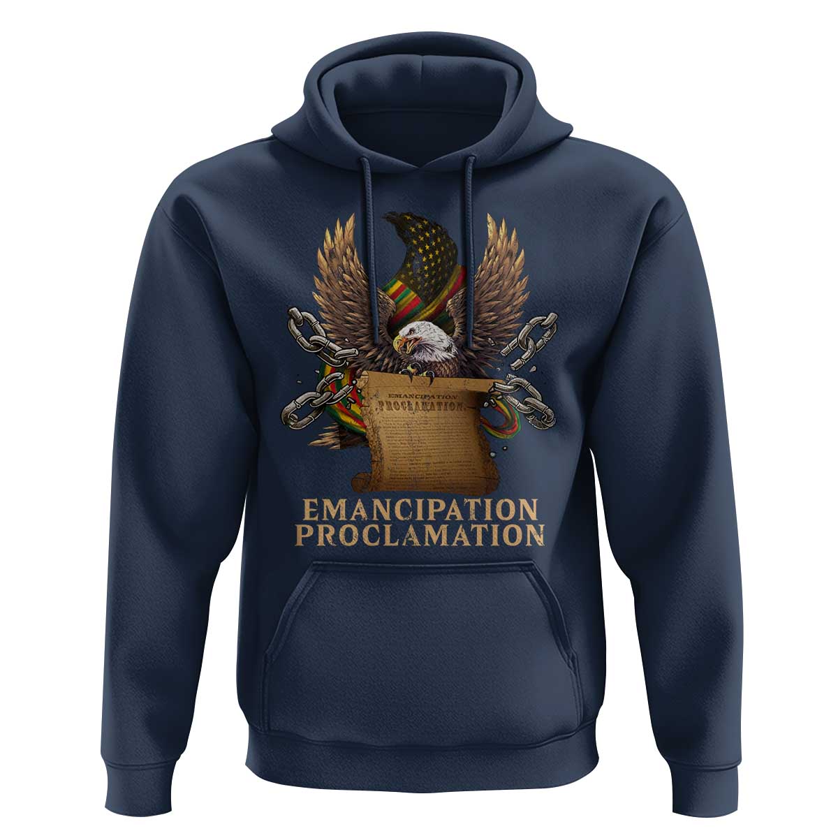 Emancipation Proclamation Hoodie Juneteenth End of Slavery Bald Eagle